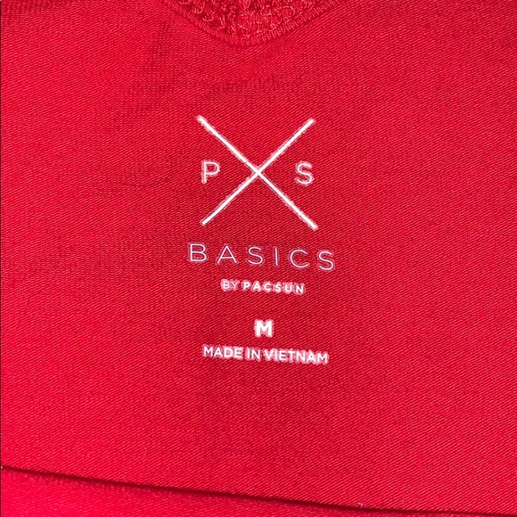Pacsun Red V neck Crop top Medium - Picture 6 of 6